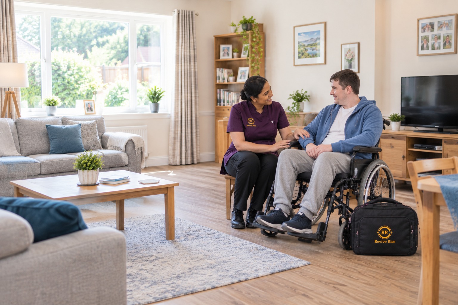 Revive Rise nurse supporting spinal injury care at home in Tamworth